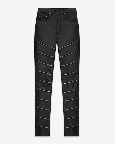 ysl zipper jeans